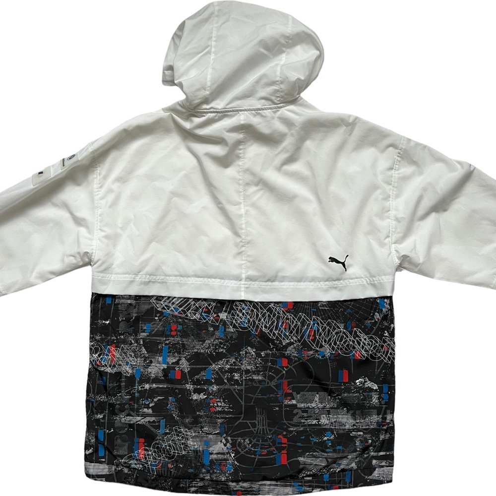PUMA Men's BMW Motorsport Woven Hooded Jacket White - Picture 10 of 12